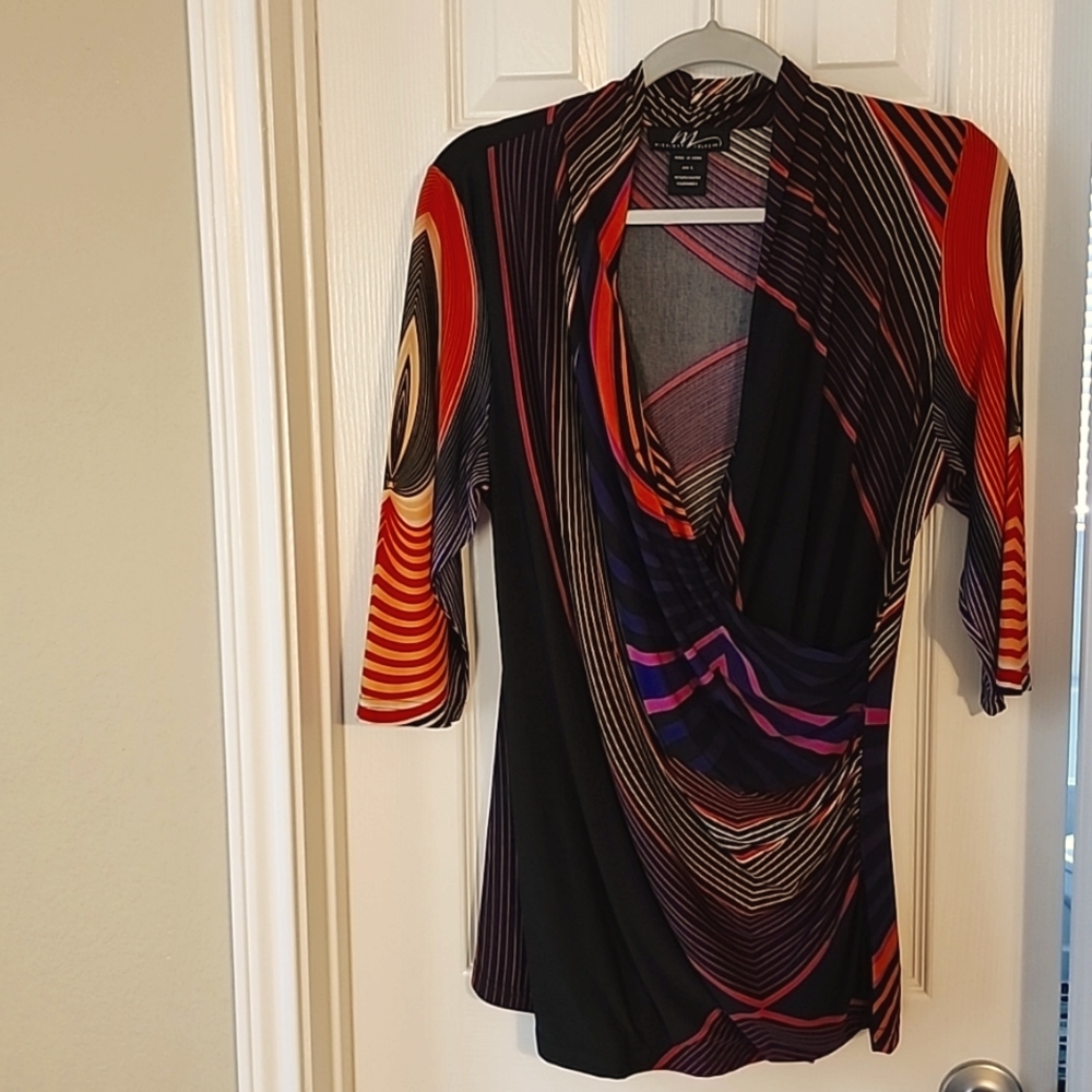 Midnight Velvet Wrap Blouse